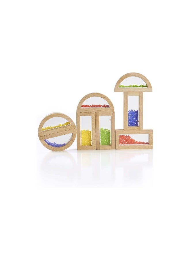 SnuzzleMart Sensory Sound Blocks Wooden & Acrylic Set – 8 Pieces - Image 1